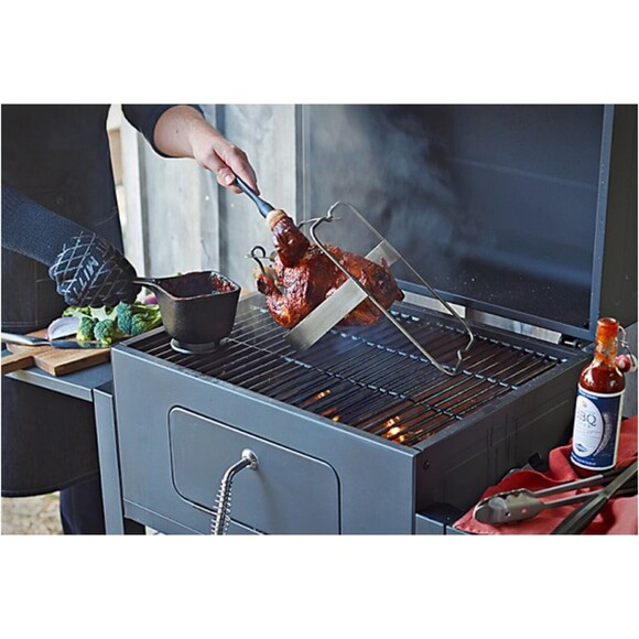 The Ultimate Chicken Roaster Williams Sonoma-Stainless Steel Barbecue Grill Tool - Picture 6 of 9